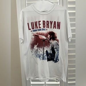 Vintage LUKE BRYAN 2012 Farm Tour Band Graphic Tee T Shirt Sz Med